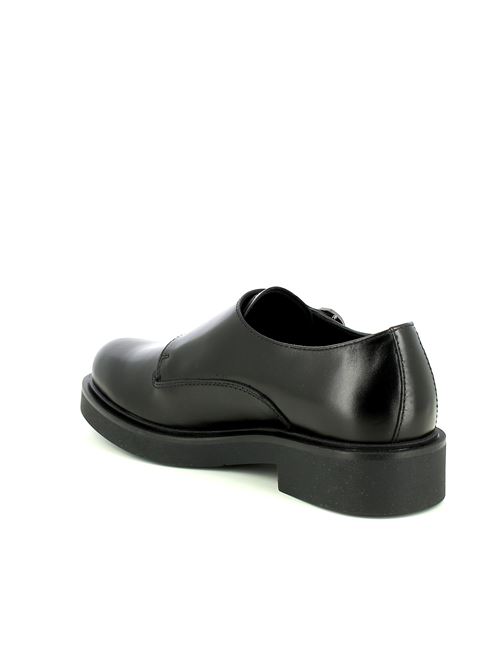 monkstrap da donna in pelle nera con doppia fibbia elegante NERO GIARDINI | I513971D100